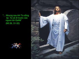 "... Nhưng sau khi Ta sống  lại, Ta sẽ đi trước các ngươi tới Galilê” (Mt 26, 31-32) 
