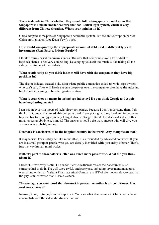 Munger's Wisdom and Notes on LKY in Daily Journal's Shareholder Meeti…
