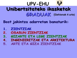 UPV-EHU ( Gehienak 4 urte) 