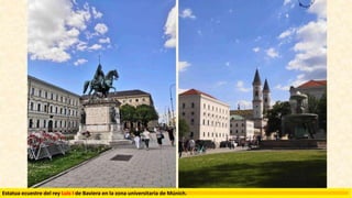Estatua ecuestre del rey Luis I de Baviera en la zona universitaria de Múnich.
 
