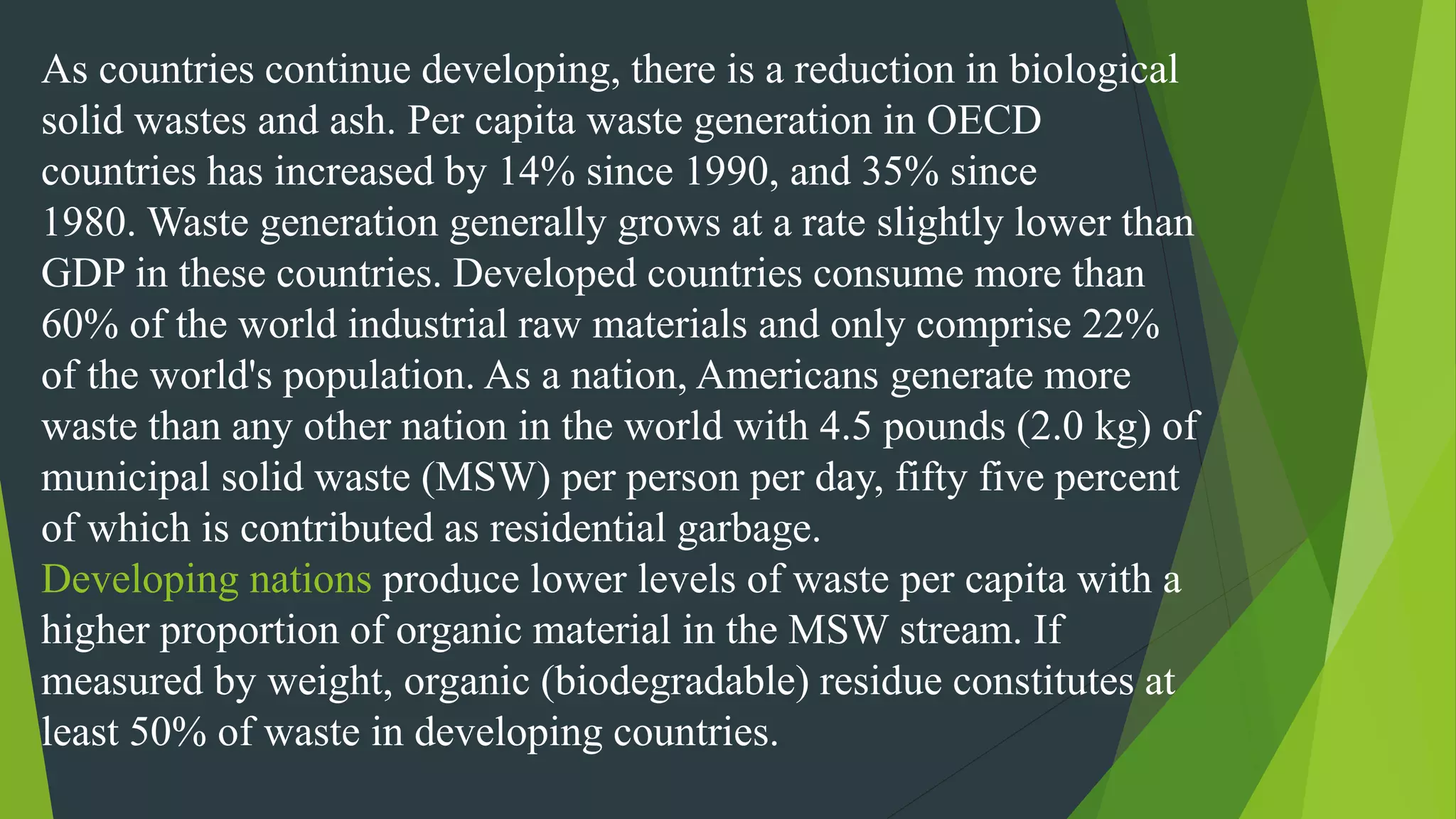 Municipal Solid Waste Management in Developing Countries | PPTX