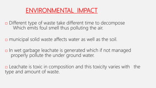 Municipal solid waste management in jamshedpur | PPTX
