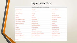 Departamentos
 