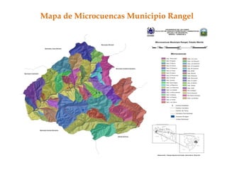 Mapa de Microcuencas Municipio Rangel
 