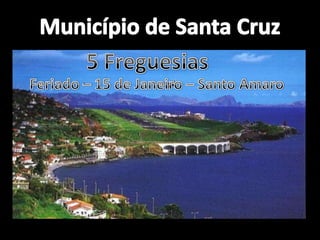 Município de Santa Cruz5 FreguesiasFeriado – 15 de Janeiro – Santo Amaro.