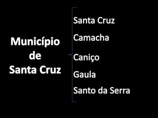 Santa CruzCamachaMunicípiodeSanta CruzCaniçoGaulaSanto da Serra