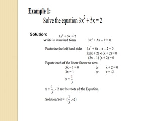 QUADRATIC EQUATIONS | PPT