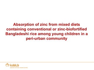 Other Bio-fortification example – High Zinc Rice