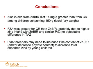 Other Bio-fortification example – High Zinc Rice