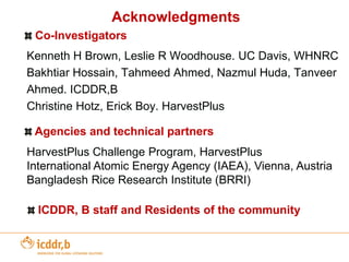 Other Bio-fortification example – High Zinc Rice