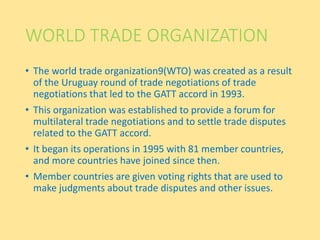 agencies that facilitate international flows | PPTX