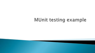 M unit testing example