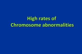 High rates of Chromosome abnormalities