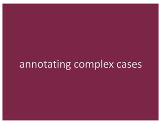 annotating	complex	cases
 