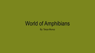 World of Amphibians
By: Tanya Munoz
 
