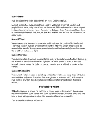 Munsell and DIN Color system | PDF