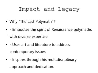 The Last Polymath: Muntadher Saleh | PPTX