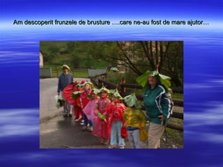 Am descoperit frunzele de brusture .care ne-au fost de mare ajutor
 