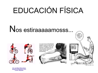 EDUCACIÓN FÍSICA

Nos estiraaaaamosss...



 Por José María Muñoz Rosa.
 Maestro de Educación Física.
      Fuente: Wikipedia
 
