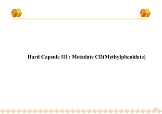 93
Hard Capsule III : Metadate CD(Methylphenidate)
 