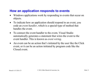 C# Tutorial MSM_Murach chapter-03-slides | PPT