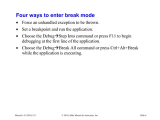 C# Tutorial MSM_Murach chapter-11-slides | PPT