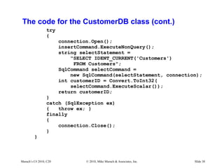 C# Tutorial MSM_Murach chapter-20-slides | PPT