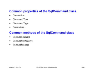 C# Tutorial MSM_Murach chapter-20-slides | PPT