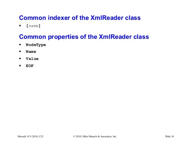 c# xmlreader tutorial Csharp xmlreader example.