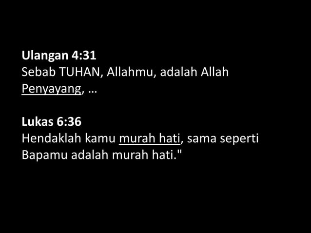 Murah hati itu indah | PPT