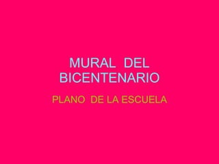 MURAL  DEL BICENTENARIO PLANO  DE LA ESCUELA 