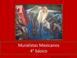 Muralistas Mexicanos
4° básico
Imagen en wikimediacommons.org (daderot)
 