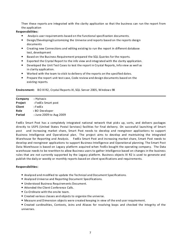 object for resumes