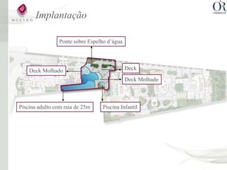 Implantação

                Ponte sobre Espelho d’água




    Deck Molhado                             Deck
                                             Deck Molhado



Piscina adulto com raia de 25m   Piscina Infantil
 
