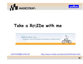 Take a R(F)IDe with me




aschmoldt@murata.de   http://www.murata.com/products/rfid/index.html

                                                                 
                                                                 
                                                                 
                                                                 
 