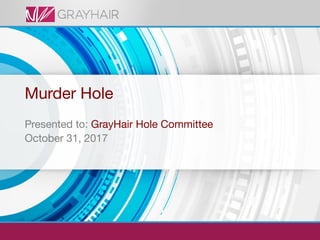 Murder Hole
Presented to: GrayHair Hole Committee
October 31, 2017
 