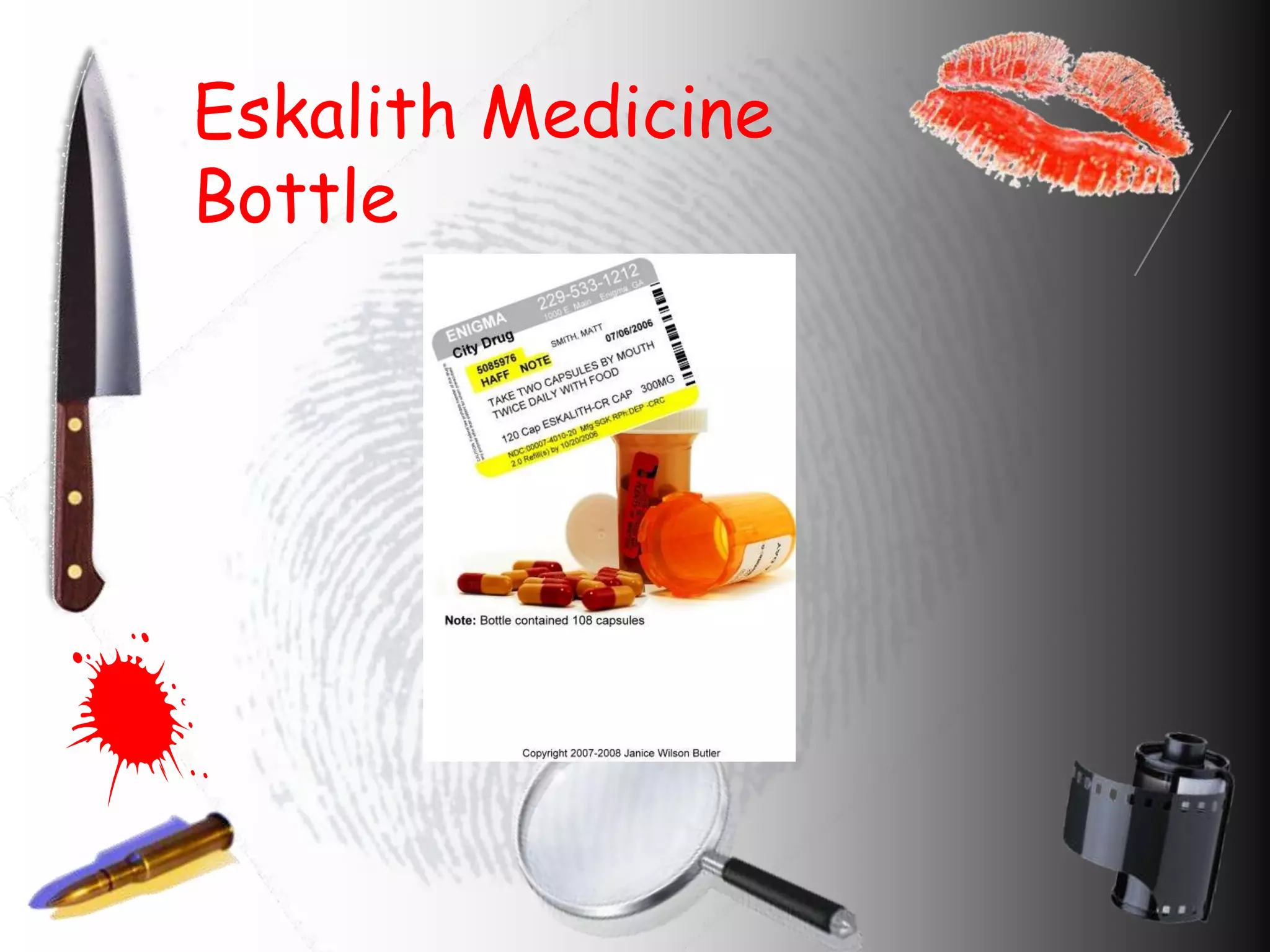 Eskalith Medicine
Bottle