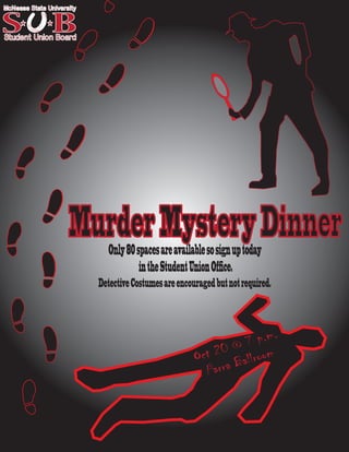 Murder mystery dinner