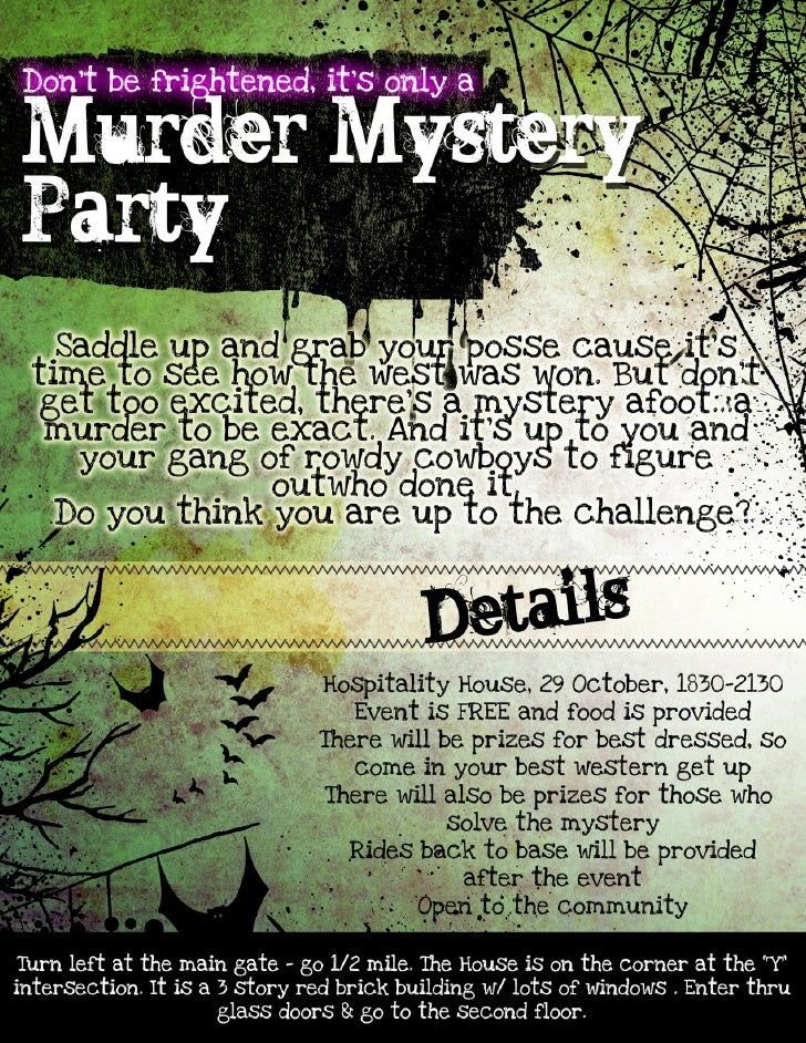 murder mystery flyer murder mystery event flyer