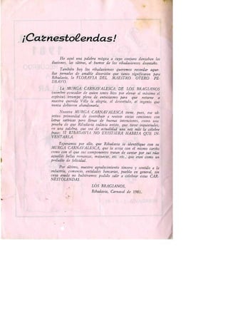 Murga los bragianos carnaval 1981