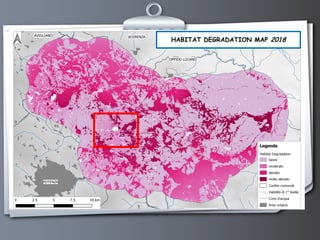 Results of "Habitat Quality" model
Habitat Degradation Map - 2013 Habitat Degradation Map - 2018
 