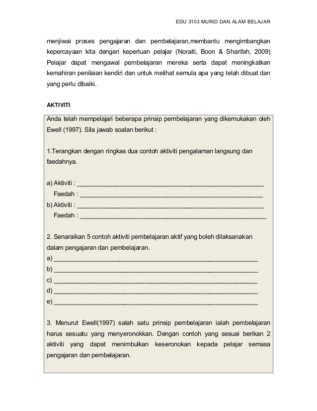 Murid dan pembelajaran