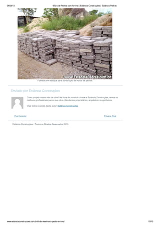 Muro de Pedras | Estância Construções