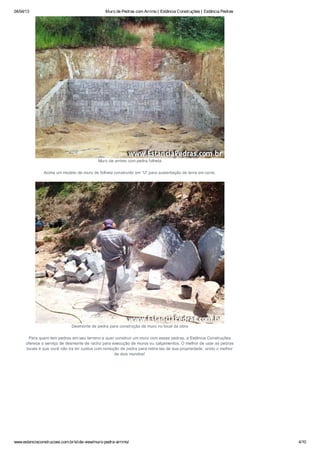 Muro de Pedras | Estância Construções