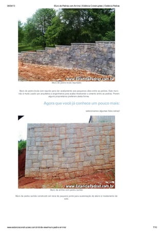 Muro de Pedras | Estância Construções