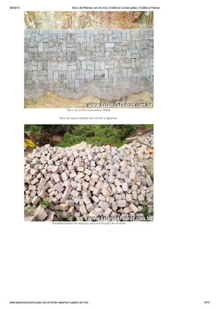 Muro de Pedras | Estância Construções