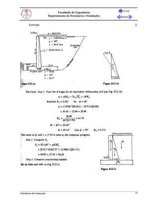 FEUERJ
                                 Faculdade de Engenharia
                          Departamento de Estruturas e Fundações   PGECIV


       Exemplo                                                               2:




Estruturas de Contenção                                                      39
 