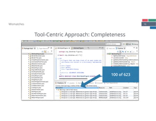 16
Tool-Centric Approach: Completeness
Mismatches
100 of 623
 