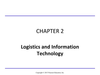 CHAPTER 2
Logistics and Information
Technology
Copyright © 2015 Pearson Education, Inc.
 