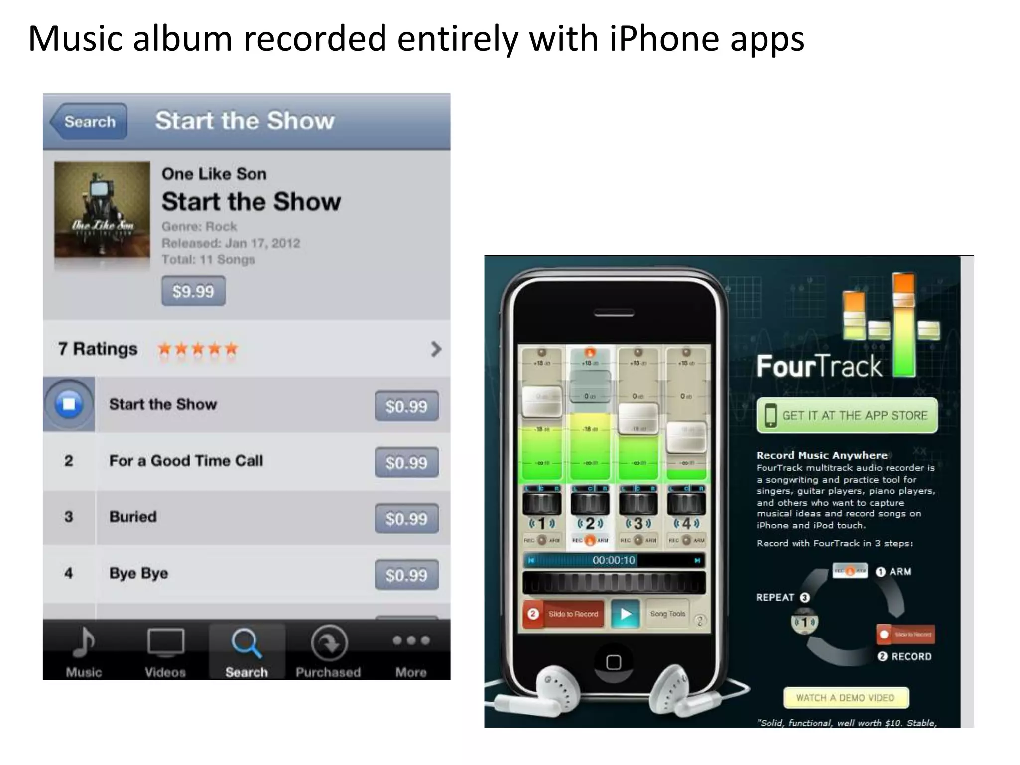 Music album recorded entirely with iPhone apps
 